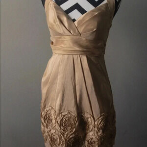 Golden Short Party Dress Sz3/4